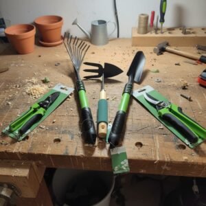 ​Kit de Herramientas de Jardinería de Mano 5 Piezas: Set Esencial con Doble Tijera para Tallos y Hojas