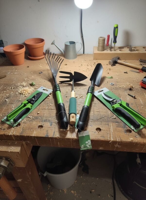 kit herramientas Kit de Herramientas de Jardinería de Mano 5 Piezas: Set Esencial con Doble Tijera para Tallos y Hojas