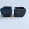 ​Pack de 2 Maceteros Pequeños Cuadrados para Suculentas - Macetas Cerámica Rústica Decoración Bonsái Interior