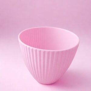 Set 3 maceteros color naranja y rosa de polipropileno de alta calidad