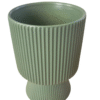 Macetero de Cerámica Estriado (Decoración Interior)