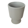 Macetero de Cerámica Estriado (Decoración Interior)
