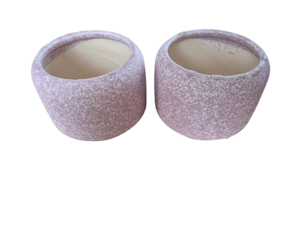 Diseño sin título (37) Pack 2 Maceteros Decorativos para Cactus y Suculentas (Morado, Azul, Verde) Céramica