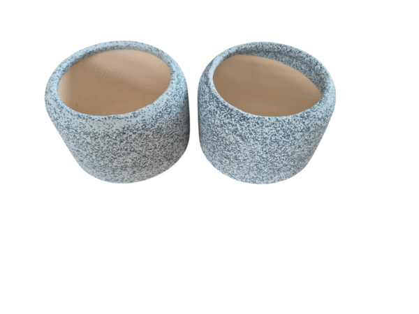 Diseño sin título (39) Pack 2 Maceteros Decorativos para Cactus y Suculentas (Morado, Azul, Verde) Céramica