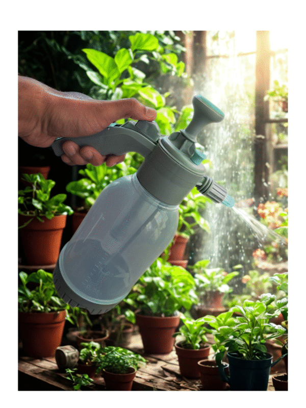 Diseño sin título (7) Pulverizador a Presión Profesional 2 Litros | Control Ajustable y Diseño Bicolor (Gris/Turquesa)