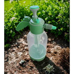 Pulverizador a Presión Profesional 2 Litros | Control Ajustable y Diseño Bicolor (Gris/Turquesa)