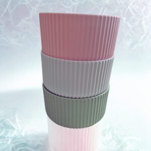 Set 2Maceteros  Texturizado Acanalado  Colores Pastel y Diseño Moderno