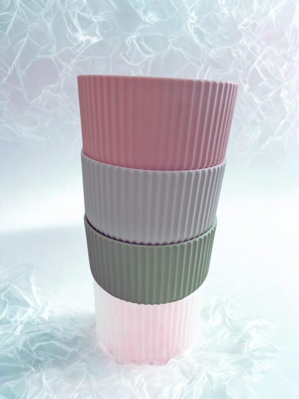 Set 2Maceteros  Texturizado Acanalado  Colores Pastel y Diseño Moderno