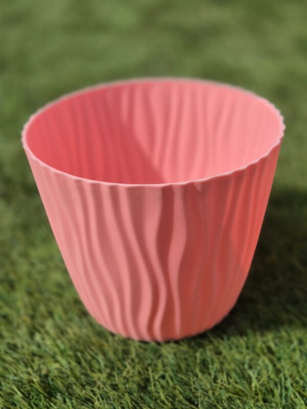 Set 3 Macetas Autorregante  | Rosado y Morado Claro | Diseño de Ondas y Base Estable