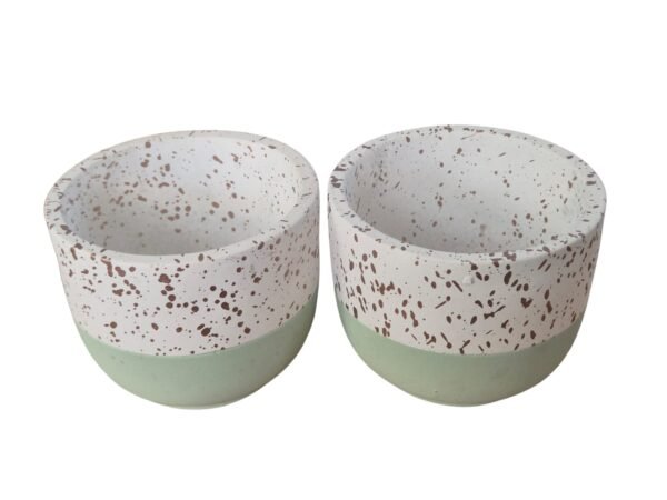 Pack 2 Maceteros Diseño Terrazzo/Salpicado Colores Pastel