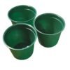 Pack 3 Maceteros Grandes HDPE - Material de Alto Rendimiento Color Verde Ø31cm