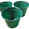 Pack 3 Maceteros Grandes HDPE - Material de Alto Rendimiento Color Verde Ø31cm